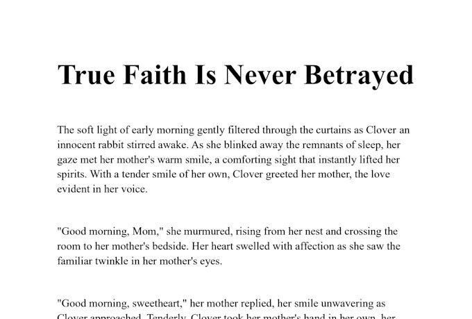 write custom children story with moral, bedtime or storybook